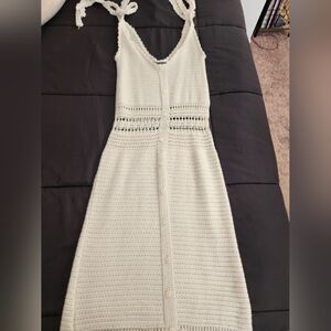 Wild Fable Cream Knit Midi Dress